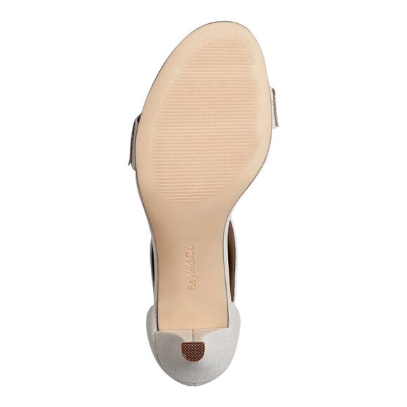 Style & Co Women's Phillys Two Piece Evening Sandals White Size 5 - Picture 4 of 4